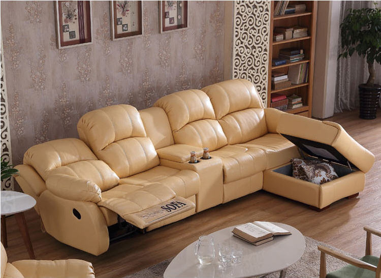 Ž  Ʈ 𼭸  ȶ        muebles de sala moveis para casa/Living Room Sofa set corner sofa recliner electrical couch genuine leather